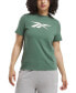 Women's Vector Graphic Logo Cotton T-Shirt Escape Green, S - фото #1