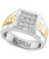ფოტო #1 პროდუქტის EFFY® Men's Diamond Cluster Ring (1/2 ct. t.w.) in 10k Two-Tone Gold