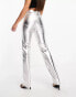 ASOS DESIGN Tall 90's straight jean in silver Серебристый, W25 L36 - фото #6