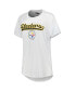 ფოტო #4 პროდუქტის Women's White, Charcoal Pittsburgh Steelers Sonata T-shirt and Leggings Sleep Set
