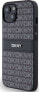 DKNY DKNY DKHCP14SPRTHSLK iPhone 14 / 15 / 13 6.1" czarny/black hardcase Leather Mono Stripe & Metal Logo