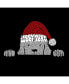 ფოტო #4 პროდუქტის Child Christmas Peeking Dog - Boy's Word Art T-Shirt
