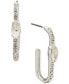 ფოტო #1 პროდუქტის Silver-Tone Crystal Navette C Hoop Earrings