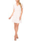 Фото #4 товара Women's Short-Sleeve V-Neck Smocked-Waist Dress