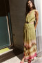 Фото #2 товара Платье миди с принтом тай-дай с вырезами ZARA