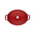 Zwilling STAUB LA COCOTTE - Casserole baking dish - Oval - Cast iron - Ceramic - Gas - Halogen - Induction - Sealed plate - Cherry - Enamel