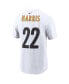 Men's Najee Harris White Pittsburgh Steelers Player Name Number T-shirt