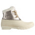 Sperry Saltwater Alpine Metallic Duck Womens Gold, Off White Casual Boots STS86