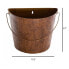 Фото #2 товара Farmhouse Collection Half Round Wall Bucket, Rusty