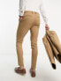 Фото #7 товара ASOS DESIGN skinny suit trouser in camel micro texture