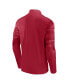 Men's Crimson Oklahoma Sooners Ringer Quarter-Zip Top