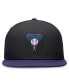 Фото #3 товара Men's Black/Purple Arizona Diamondbacks Rewind Cooperstown True Performance Fitted Hat