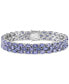 ფოტო #1 პროდუქტის Tanzanite Oval Triple Row Tennis Bracelet (20 ct. t.w.) in Sterling Silver