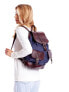 Фото #6 товара Женский рюкзак с карманами  текстильный, кожа, внутренний карман на молнии, внешние карманы на магните  Factory Price синий