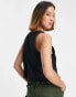 Фото #2 товара Noisy May cotton loose high neck vest top in black