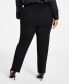 ფოტო #2 პროდუქტის Plus Size Hollywood Slim-Fit Ankle Pants