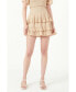 ფოტო #2 პროდუქტის Women's Smocked Ruffled Mini Skirt