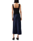 ფოტო #2 პროდუქტის Women's Ennis Satin Midi Skirt