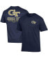 Men's Navy Georgia Tech Yellow Jackets Stack 2-Hit T-shirt