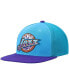 Фото #3 товара Men's Turquoise, Purple Utah Jazz Hardwood Classics On The Block Snapback Hat