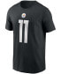 Фото #2 товара Men's Chase Claypool Black Pittsburgh Steelers Name and Number T-shirt