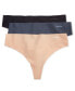 ფოტო #1 პროდუქტის Women's Invisibles 3-Pack Thong Underwear QD3558