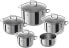 ZWILLING Vitality & Stainless Steel Saucepan Set with 4 Lids, Suitable for Induction Cookers, Stainless Steel, 16 cm
