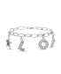 Silver-Tone Love Charm Bracelet