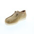 Фото #8 товара Clarks Wallabee 26166241 Mens Beige Suede Oxfords & Lace Ups Casual Shoes