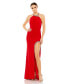 ფოტო #1 პროდუქტის Women's Ieena Rhinestone Accents Detail High Slit Halter Gown