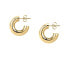 Фото #3 товара Minimalist gold-plated earrings circles Creole SAUP12
