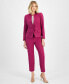 Single-Button Blazer and Slim-Fit Pantsuit, Regular and Petite Sizes