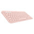 Фото #1 товара K380 Multi-Device Bluetooth Keyboard - Mini - Bluetooth - AZERTY - Pink