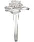 ფოტო #3 პროდუქტის Cubic Zirconia Heart Cluster Halo Ring in Sterling Silver
