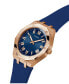 Men's Analog Blue Silicone Watch 42mm