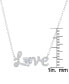 Фото #2 товара Macy's silver Plated Brass Cubic Zirconia Love Heart Necklace