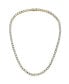 Фото #1 товара Sterling Silver Clear Cubic Zirconia 4MM Tennis Necklace