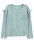 Kid Long-Sleeve Ribbed Top 6-6X