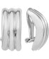 Фото #2 товара Ridge Textured Half Hoop Clip-On Earrings