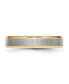 ფოტო #3 პროდუქტის Stainless Steel Brushed Yellow IP-plated 5mm Edge Band Ring