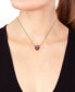 EFFY® Pink Sapphire (1/3 ct. t.w.) & Ruby (3/8 ct. t.w.) Heart Ombré Cluster Pendant Necklace in 14k Gold, 18" + 1" extender