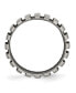 ფოტო #3 პროდუქტის Titanium Polished with Black IP-plated Wire Wedding Band Ring