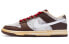 Фото #1 товара 【定制球鞋】 Nike Dunk Low 美式复古风 街头 做旧伤口 手绘喷绘 低帮 板鞋 男款 白棕 / Кроссовки Nike Dunk Low DR9704-200