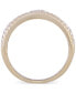 ფოტო #4 პროდუქტის Men's Diamond Circle Cluster Notched-Edge Ring (3/4 ct. t.w.) in 10k Gold