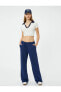 Фото #6 товара Футболка Koton Crop Polo Yaka Contrast Slim Fit