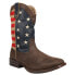 Roper American Patriotic Square Toe Cowboy Mens Blue, Brown, Red Casual Boots 0