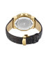 ფოტო #4 პროდუქტის Men's Saxon Diamond (1/6 ct.t.w.) 18k Gold Plated Stainless Steel Watch