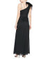 ფოტო #2 პროდუქტის Women's Feather-Trim One-Shoulder Gown