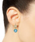 ფოტო #2 პროდუქტის Swiss Blue Topaz Heart Drop Earrings (9 ct. t.w.) in 14k Gold-Plated Sterling Silver