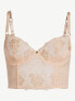 Sofia Intimates by Sofia Vergara Shine Bustier Bra Women's 34B Ivory Embroidered